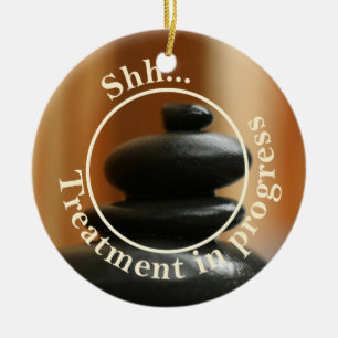 Cairn Meditation Stones Do Not Disturb Ceramic Tree Decoration