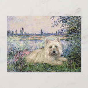 Cairn Terrier 4 - By the Seine Postcard