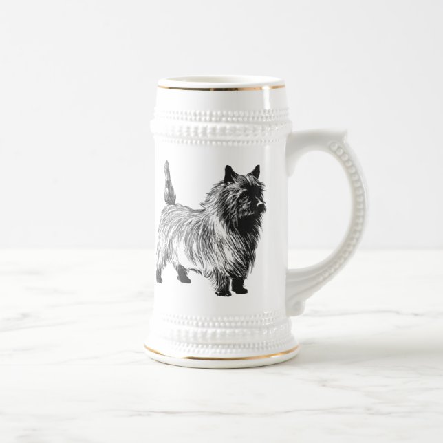 cairn terrier beer stein (Right)