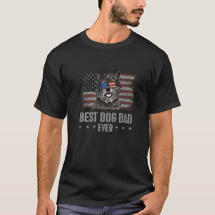 Cairn Terrier Best Dog Dad Ever Retro USA American T-Shirt