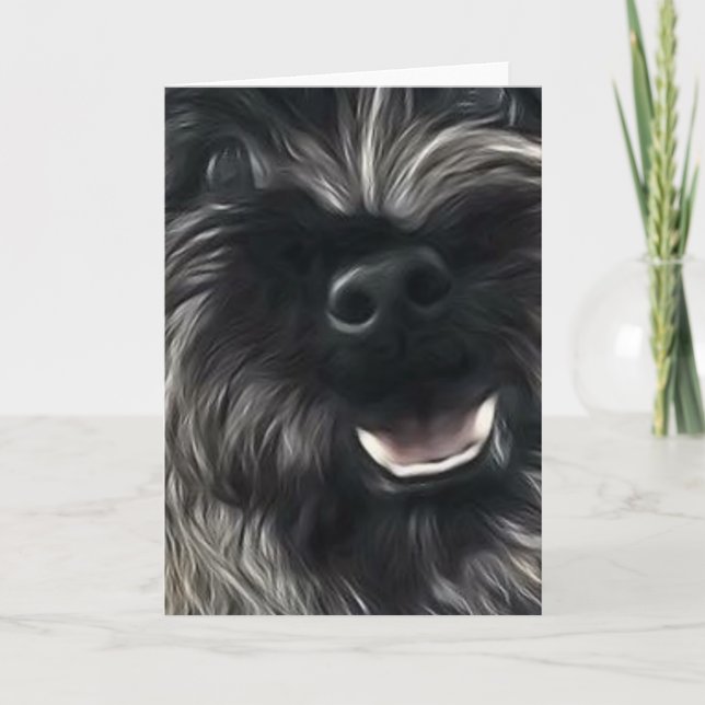 Cairn Terrier Brindle Greeting Card (Front)