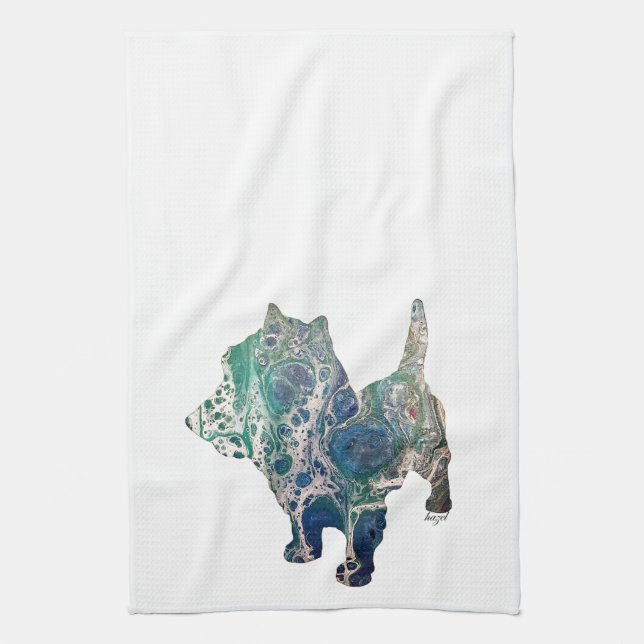 Cairn Terrier, Cairn Terrier Tea Towel (Vertical)