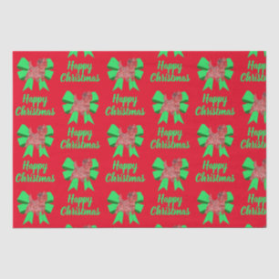 Cairn Terrier Christmas Dog & Green Bow Tissue Paper