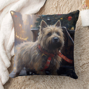 Cairn Terrier Christmas Festive Season  Cushion