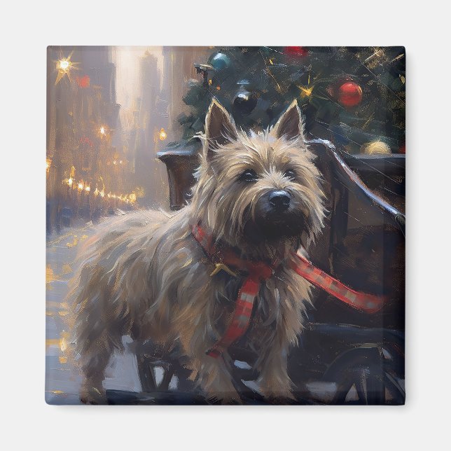 Cairn Terrier Christmas Festive Season  Magnet (Front)