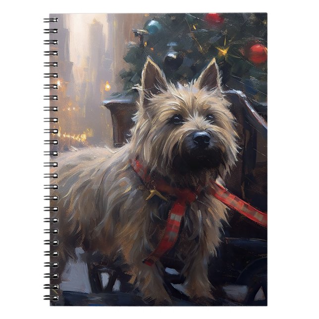 Cairn Terrier Christmas Festive Season  Notebook (Front)