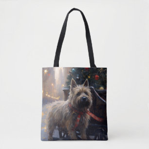 Cairn Terrier Christmas Festive Season Tote Bag
