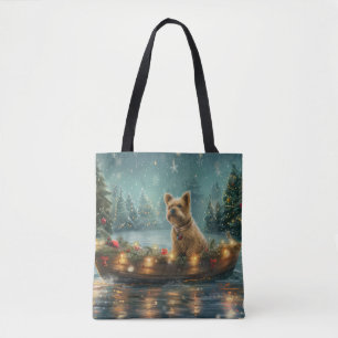Cairn Terrier Christmas Festive Voyage Tote Bag