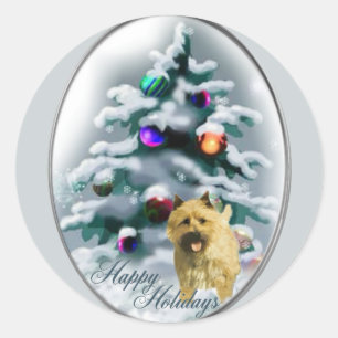 Cairn Terrier Christmas Gifts Classic Round Sticker