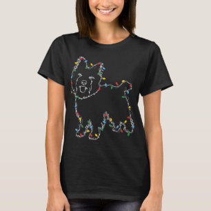 Cairn Terrier Christmas Lights Dog Lover Ugly Swea T-Shirt