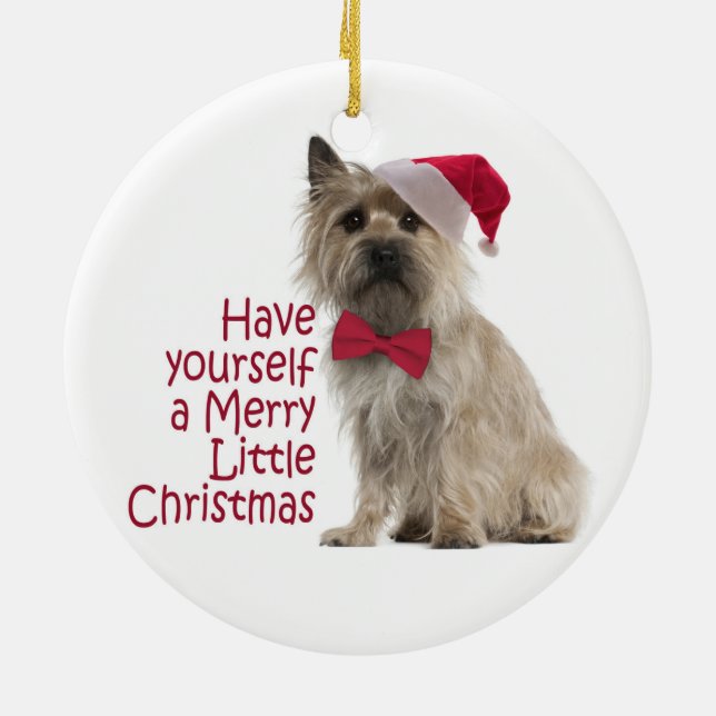 Cairn Terrier Christmas Ornament (Back)