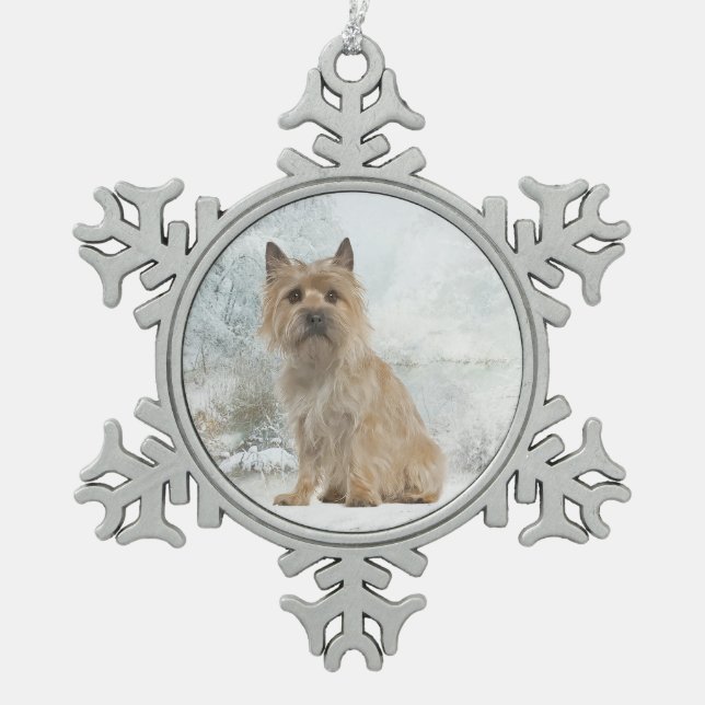 Cairn Terrier Christmas Ornament (Front)