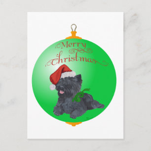 Cairn Terrier Christmas Ornaments Holiday Postcard