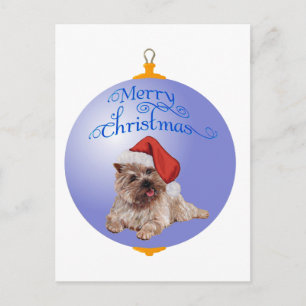 Cairn Terrier Christmas Ornaments Holiday Postcard