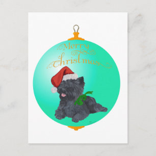 Cairn Terrier Christmas Ornaments Holiday Postcard