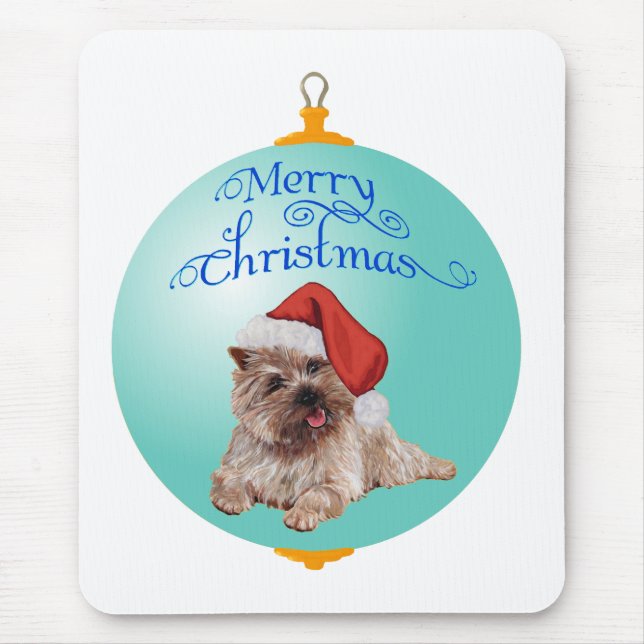 Cairn Terrier Christmas Ornaments Mouse Pad (Front)