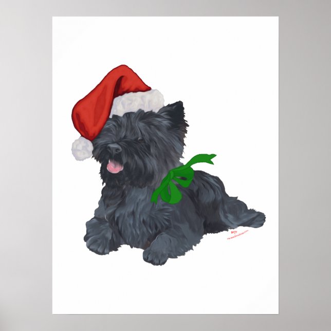 Cairn Terrier Christmas Poster (Front)