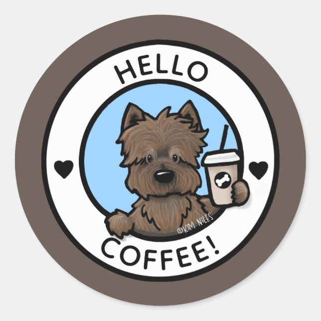Cairn Terrier Coffee Stickers (Front)
