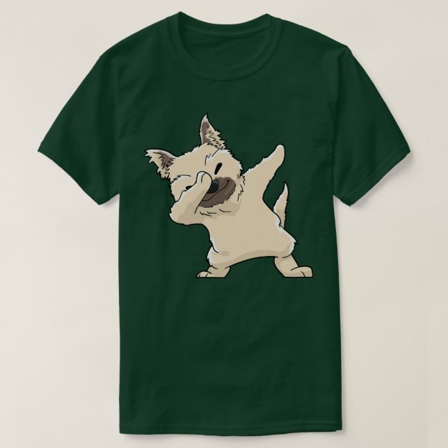 Cairn Terrier Dabbing Kawaii T-Shirt (Design Front)