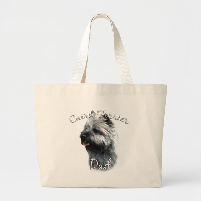 Cairn Terrier Dad 2 Large Tote Bag (Front)