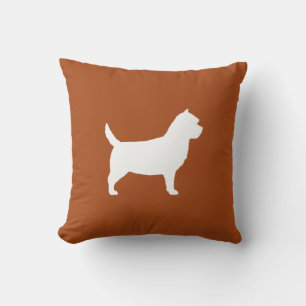 Cairn Terrier Dog Breed Silhouette Decorative Cushion