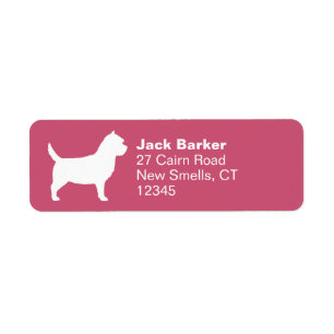 Cairn Terrier Dog Breed Silhouette Return Address
