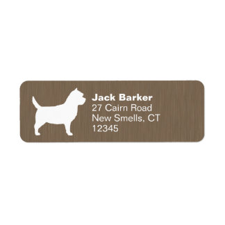 Cairn Terrier Dog Breed Silhouette Return Address