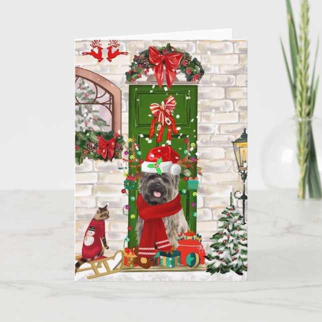 Cairn Terrier Dog Christmas  Card (Front)