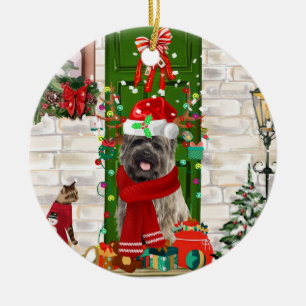 Cairn Terrier Dog Christmas Ceramic Tree Decoration