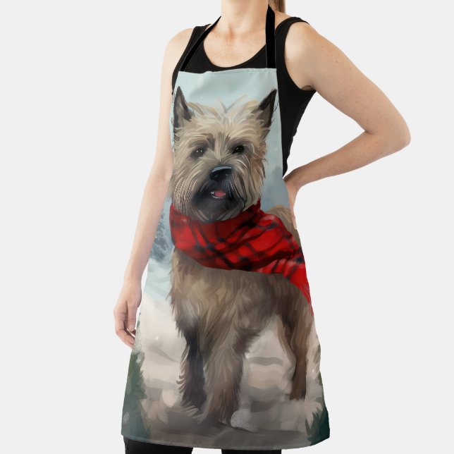 Cairn Terrier Dog in Snow Christmas Apron (Insitu)