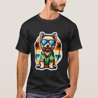 Cairn Terrier Dog Owner Summer Vibes Vacation Trop T-Shirt