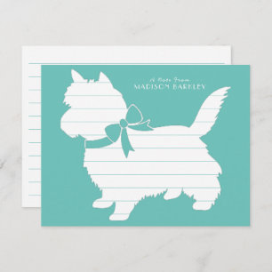 Cairn Terrier Dog Puppy Thank You Card