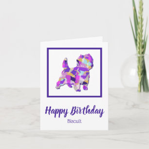 Cairn Terrier Dog Silhouette Cute PPY&B Birthday Card