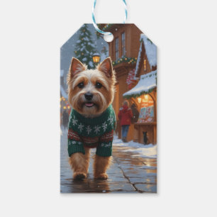 Cairn Terrier Dogs Christmas Snow Holiday  Gift Tags