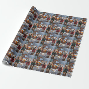 Cairn Terrier Dogs Christmas Snow Holiday  Wrapping Paper