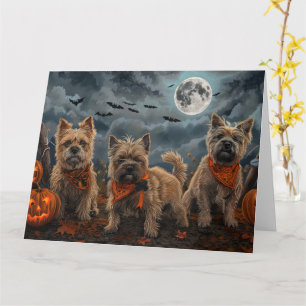 Cairn Terrier Halloween Spooky Card