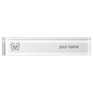 Cairn Terrier | Heritage Minimalist  Desk Name Nameplate