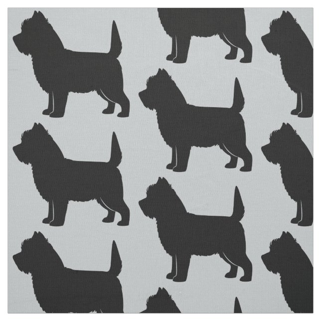 Cairn Terrier in Silhouette Fabric (Swatch)