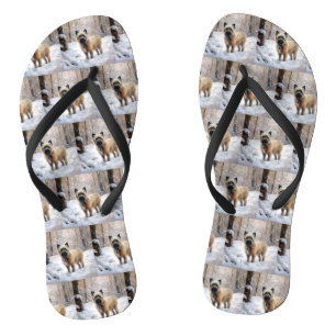 Cairn Terrier Let It Snow Christmas Jandals