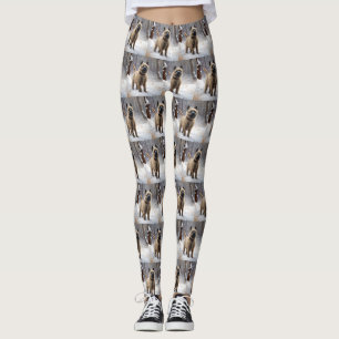 Cairn Terrier Let It Snow Christmas Leggings