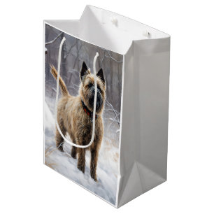 Cairn Terrier Let It Snow Christmas Medium Gift Bag