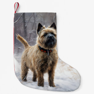 Cairn Terrier Let It Snow Christmas  Small Christmas Stocking