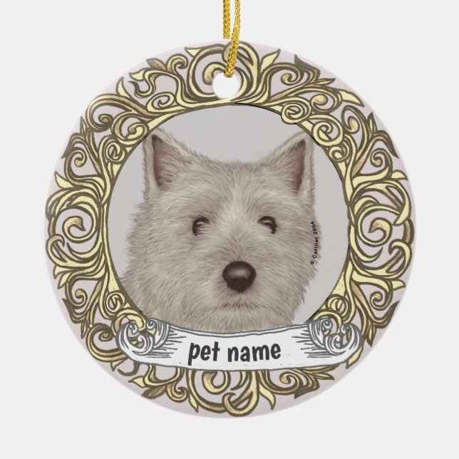 Cairn Terrier Loving Memory ornament (Front)