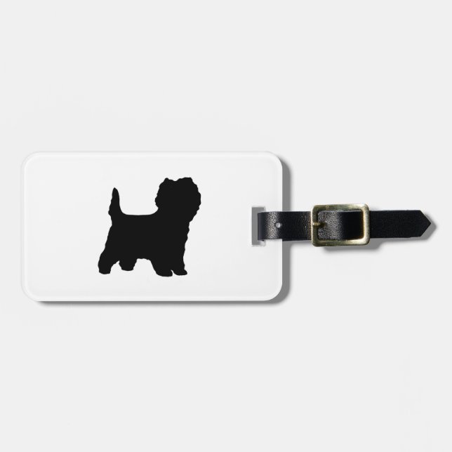 cairn terrier luggage tag (Front Horizontal)