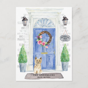 Cairn Terrier Moving Announcement Postcard