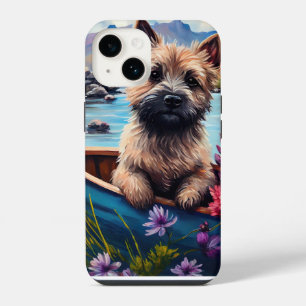 Cairn Terrier on a Paddle: A Scenic Adventure iPhone 14 Case