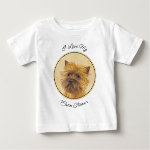 Cairn Terrier Painting - Cute Original Dog Art Baby T-Shirt