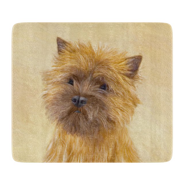 Cairn Terrier Painting - Cute Original Dog Art Cutting Board (Front)