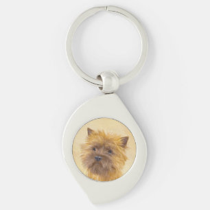 Cairn Terrier Painting - Cute Original Dog Art Key Ring