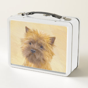 Cairn Terrier Painting - Cute Original Dog Art Metal Lunch Box